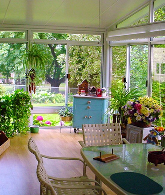 interior of sunroom